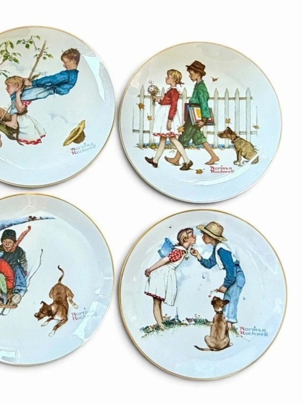 Norman Rockwell Gorham 1972
Four Seasons 1949 Series
Collector Plates Lot of 4